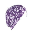 thumbnail image 4 of Ladies Turban Polyester Réutilisable Lavable avec Polyester durable; Chapeau Décoratif Pliable à l'Intérieur à l'Extérieur Tête de Travail Bonnet Bonnet Violet, 4 of 7