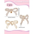 thumbnail image 2 of 2 clips para zapatos con lazo, de aleación con diamantes de imitación, para decoración de zapatos de boda. Clips desmontables con hebilla y diamantes de imitación., 2 of 3