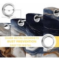 thumbnail image 6 of Blue Brown Blackout Curtains for Bedroom/Living Room, Thermal Insulated Kitchen Curtains, Modern Abstract Art Grommet Darkening Window Treatment Drapes 27.5"x39"x2, 6 of 8