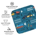 thumbnail image 4 of Kll Square Drink Coasters Set Of 4,Pu Leather Absorbent Coasters Set Decorative Coffee Cup Coasters Housewarming Gift For Home Decor-Construction Trucks, 4 of 9