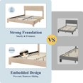 Full Size Bed Frame, Adjustable Vertical Headboard, Mattress Base with