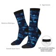 thumbnail image 4 of Fuzoiu BLUE Flamingo Birds Print Athletic Crew Socks for Men & Women,Casual Crew Socks,Above Ankle Crew Socks for Business, Casual, 4 of 6