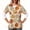 #164-Multicolor, variant on Haivin Thanksgiving Women's Short-sleeved V-neck Top With Double Pockets Work Uniform