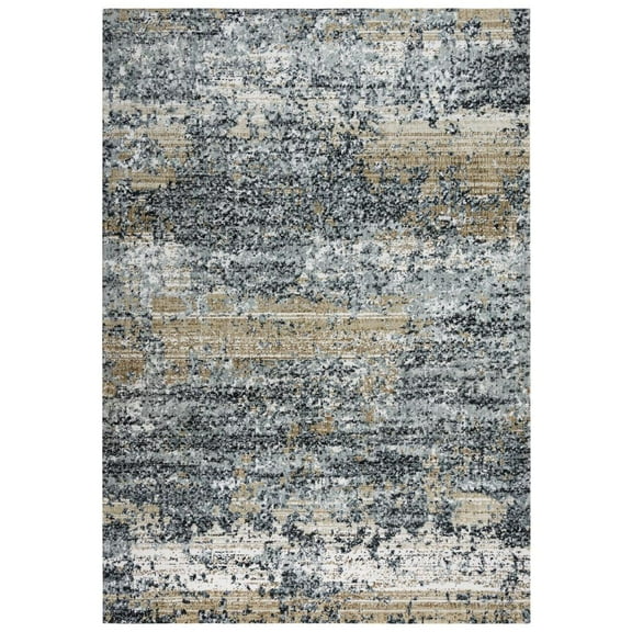 Alora Decor Elect 10' x 13' Lt. Gray/Blue/Brown Power-Loomed/Hybrid Area Rug
