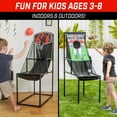 thumbnail image 6 of GoSports 2 in 1 Kids Basketball Toy Hoop & Football Toss Game Set -Indoor Outdoor Children Toy Hoop, 6 of 7