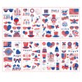 thumbnail image 2 of Fairnull 8Pcs/Set Tattoo Sticker Waterproof American Flag Pattern Independence Day Temporary Face Body DIY Sticker for Holiday, 2 of 11