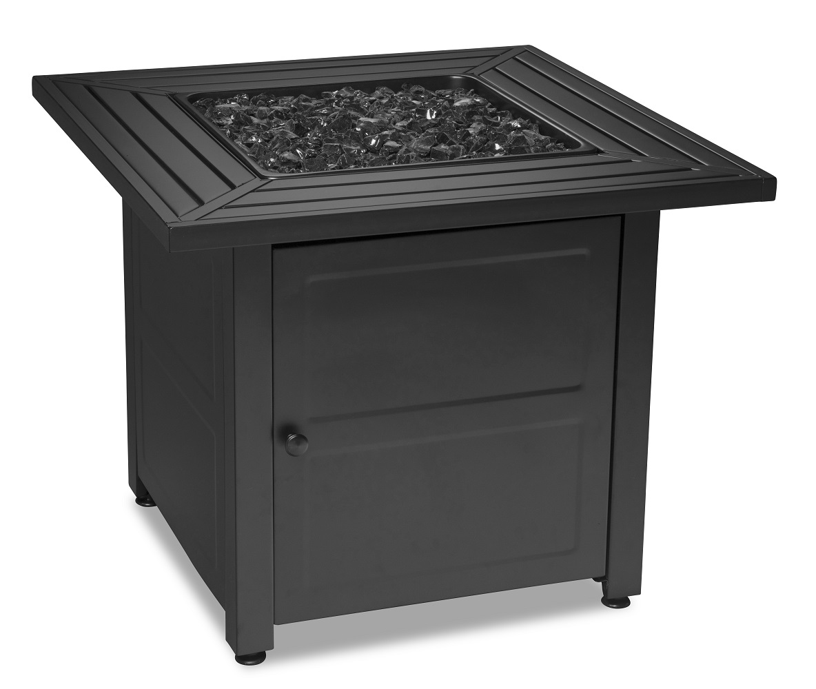 30" Square 30,000 BTU LP Gas Outdoor Fire Table with Black Fire Glass - image 2 of 9
