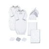 Little Star Organic Baby Boy or Girl Gender Neutral Newborn Essentials Gown Shower Gift Set, 10pc