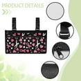 thumbnail image 5 of Jiueut Breast Cancer Wheelchair Armrest Side Hanging Storage Bag Pink Ribbon Wheelchair Bags to Hang on Back Wheelchair Arm Bags Pride Go Ride Accessories Saddle for Women, 5 of 7
