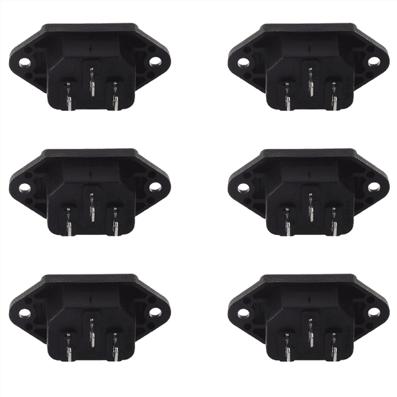 6X IEC 320 C14 Male Plug 3 Pins PCB Panel Power Inlet Socket Connector