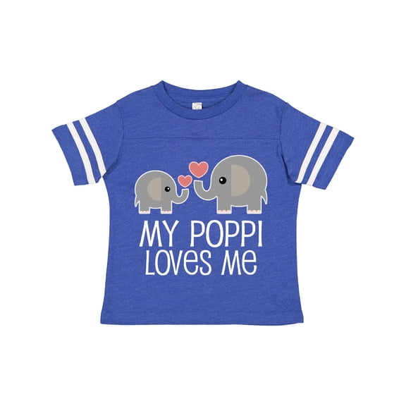 Inktastic My Poppi Grandpa Loves Me Boys or Girls Toddler T-Shirt