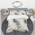 thumbnail image 2 of Designart « Motif Tropical Doré I » Ensemble de Housse de Couette Mi-Siècle, 2 of 4