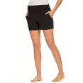 thumbnail image 3 of Yawrut Women's Maternity Shorts, Soft High-waisted Wrap Around The Abdomen, Black Pocket Fashionable Yoga Women Shorts For Pregnant, 3 of 5