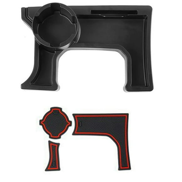Redempat ABS Store Keys And Small Items In Car Armrest Storage Box For Jimny Recyclable Hot-resistant Red non-slide mat 1Set