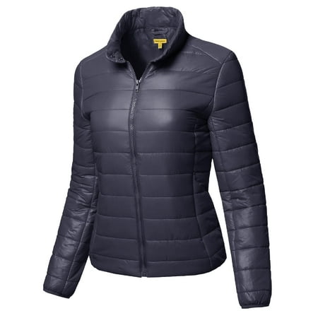 - FashionOutfit Women's Lightweight Solid Basic Outdoor Sports Quilted Puffer Jacket