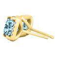 thumbnail image 2 of Boucles d'Oreilles Carrées en Or Jaune Vermeil, 2 of 6