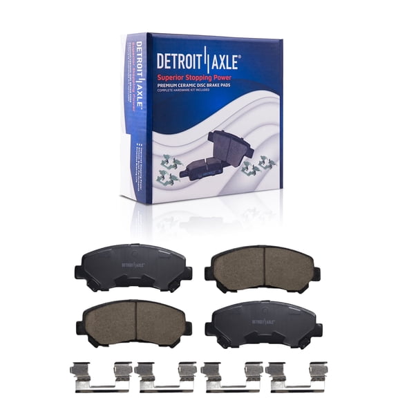 Detroit Axle - Front Brake Pads for Nissan Sentra Rogue Selete Suzuki Kizashi, Ceramic Brake Pads with Hardware Set 2007 2008 2009 2010 2011 2012 2013 2014 2015 Replacement