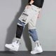 thumbnail image 2 of Pantalones de hombre Harem Hip Hop Multibolsillos Verano Multibolsillos Empalme Pantalones Cargo para Hombre Spandex Ropa Vintage Nailon Largo Emo, 2 of 5