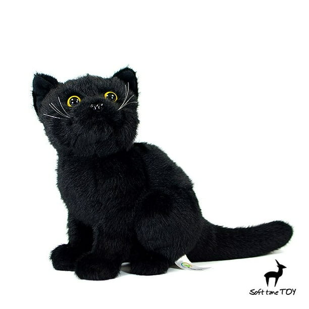 Candice guo lindo juguete de peluche, animal encantador, emulacional, gato blanco y negro, sit kitten, muñeco de peluche suave, regalo de cumpleaños para niños, navidad Fivean unisex