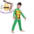 thumbnail image 1 of Disfraz de Tortugas Ninja Mutantes para niños, disfraz de TMNT, fiesta de cumpleaños, Halloween, actuación, vicio, Donatello Fivean unisex, 1 of 2