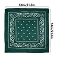 thumbnail image 2 of Hilingoto (Dark Green) Polyester Paisley Cashew Flower Square Scarf, Household rags Multi Purpose Cowboy Polyester Headbands 22x22 Inch Christmas clearance, 2 of 4