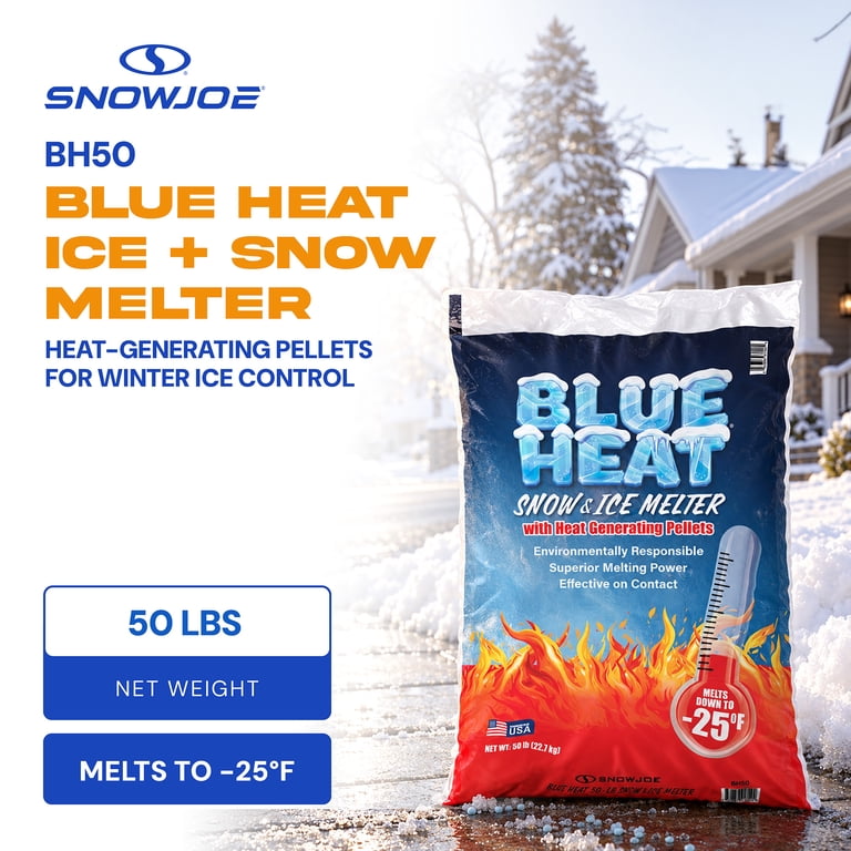 Blue Heat Ice Melt Pellets, 50 lb Bag photo 2
