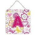 thumbnail image 5 of Carolines Treasures CJ2005-MDS66 Letter M Flowers And Butterflies Pink Wall and Door Hanging Prints, 5 of 7