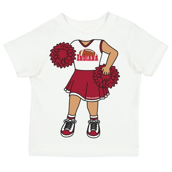 Future Tailgater Heads Up! Cheerleader Infant Toddler Youth T-Shirt for Indiana Fans