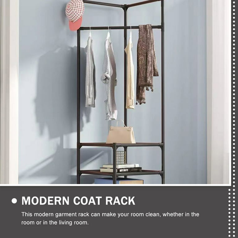 Corner Clothes Rack Scarves Clothes Stand Metal Garment Rack Coat Rack for Hat Clothes