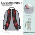 thumbnail image 5 of Game Controller Red Pattern Backpack for School, Cute School Bag with Adjustable Shoulder Straps and Padded Back, 15.3"x11"x6.7", 5 of 5