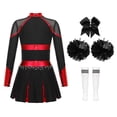 thumbnail image 4 of Uniformes de animadoras para niñas, traje de baile de animadoras, disfraz de animadora, uniforme de animadora escolar con diamantes de imitación, 4 of 5