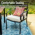 thumbnail image 2 of MF Studio 7-Piece Outdoor Patio Dining Set with Aluminum Chairs with Seat Cushions & Back Cushions & Rectangle Table with Umbrella Hole for 6-Person, Black & Beige, 2 of 14