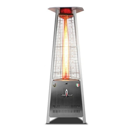 Garden Sun Patio Heater Manual Capri A-Line 6 foot Liquid Propane Commercial Flame Tower Heater, Manual Ignition, Stainless Steel Finish ()