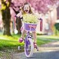 thumbnail image 6 of XJD Girls Bike for Toddlers 3-9 Years Old Kids, 14 Inch Kids Bike with Training Wheels, Streamers, Basket and Doll Seat, Children Bicycles with Handbrake, 6 of 16