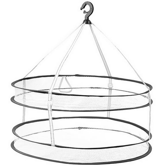Linaichen sweater drying rack 2 Tier Folded Clothes Drying Rack Mesh Laundry Basket