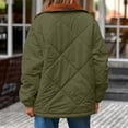 thumbnail image 4 of DHFJKG Quilted Padded Jackets For Women Long Sleeve Snap Button Collared Loose Fit Lightweight Coat Versatile Outerwear, 4 of 5