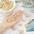 thumbnail image 3 of 50Pcs Metal Blazer Buttons Flat Round Brass Buttons with Badge 15mm 18mm 20mm 23mm 25mm Vintage Suits Button Set for Blazer Suits Coats Uniform and Jacket - Golden, 3 of 9