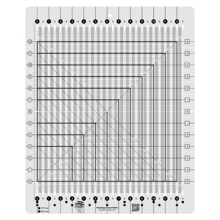 Creative Grids Stripology Squared Quilt Ruler (CGRGE2) 
