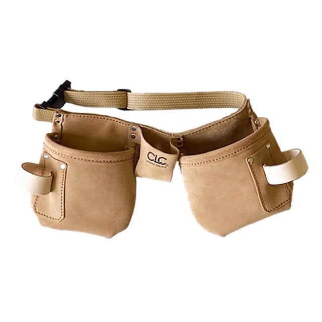 Bolsa para herramientas y uñas CLC 710X, piel de gamuza, 12 bolsillos, color beige