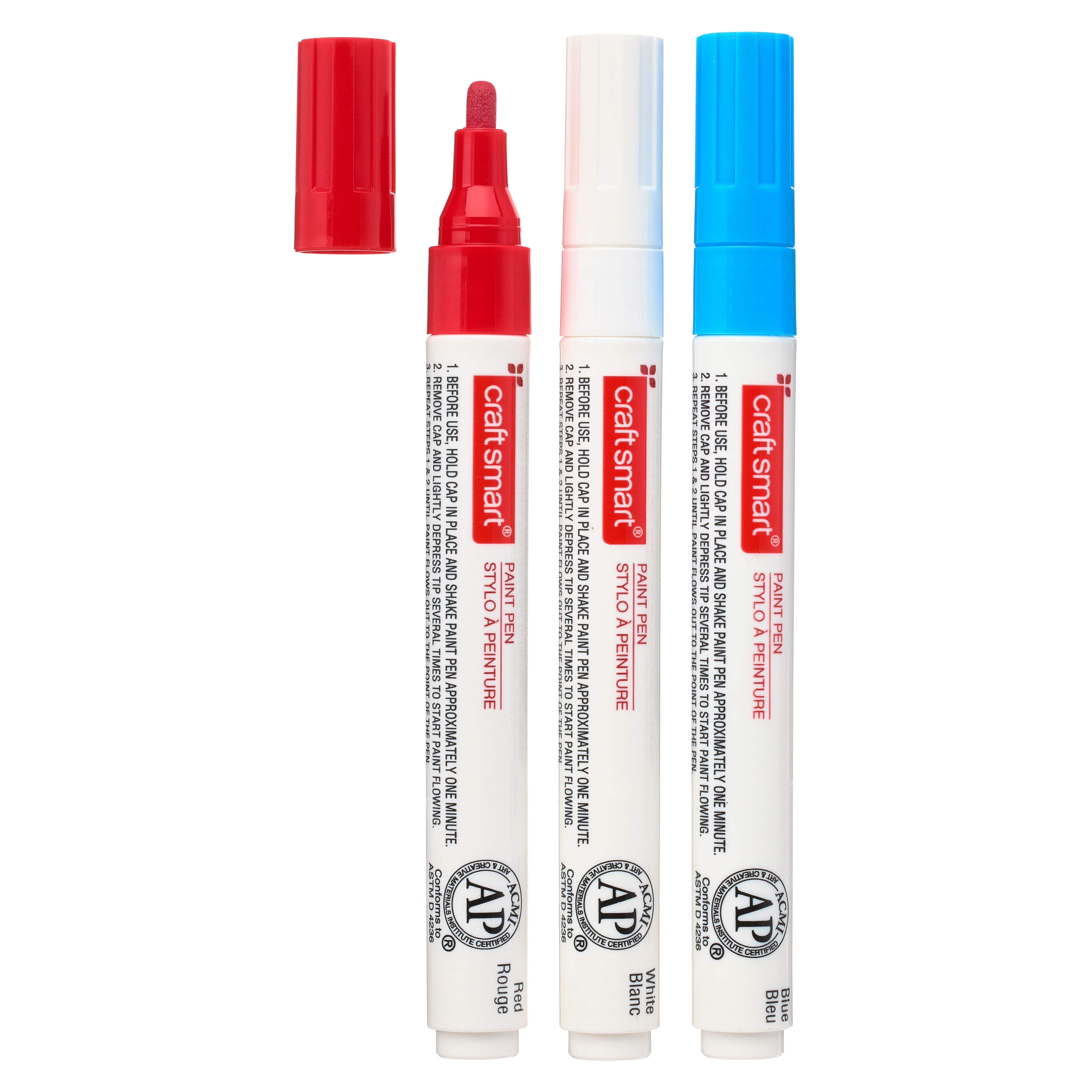 MICHAELS Craftsmart® Paint Pen, Broad Line 3 Pc — Patriotic