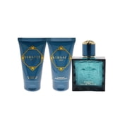 Versace Eros Cologne Gift Set for Men, 3 Pieces