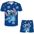 thumbnail image 1 of Conjuntos de ropa de puntada, chándales con estampado 3D de dibujos animados de verano, disfraces de Stich para niños, camisetas de manga corta para niñas, pantalones cortos, ropa Outfits6T Gao Jinjia LED, 1 of 2