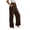 Coffee, variant on Gaucho Pants Pants for Women Trendy Palazzo Work Pants Leggings Beige High Waisted Wide Leg Long Womens Summer Pants,L