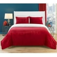 thumbnail image 2 of Chic Home Ernest 3-Piece Novelty Sherpa Micro plush Blanket Set, King, Burgundy, 2 of 4