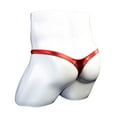 thumbnail image 4 of iOPQO Men's underwear Men's Comfortable Patent Leather Briefs Red One Size, 4 of 5