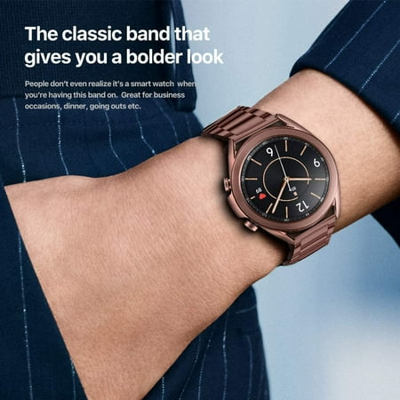 Iyefeng Band For Samsung Galaxy Watch 3 41mm Watch 42mm Active 2 Active 1 Gear Sport Premium Stainless Steel Bands With Link Adjustment Tool mm Strap Mystic Bronze Walmart Canada