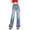 Blue, variant on ManxiVoo Women's Classic Straight Leg Jeans High Waisted Comfort Fit Denim Pants with Stretch for Daily Wear L Size Black
