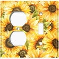 thumbnail image 4 of Metal Light Switch Plate Outlet Cover Sunflower Garden Day SUN019, 4 of 13
