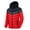 Red, variant on XMMSWDLA Tops for Men Patchiwork Casual Thicken Hooded Zipper Keep Warm Jacket Coats