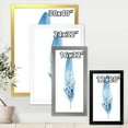 thumbnail image 4 of Designart 'Abstract Blue Boho Feathers' Bohemian & Eclectic Framed Art Print, 4 of 4